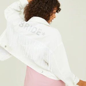 White 'Bride' Denim Jacket